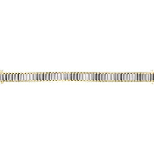 Ladies 9-13mm Two Tone Straight, Spring End Expansion Watch Band