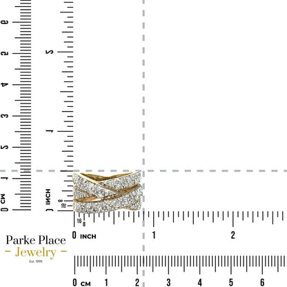 3/4ctw Diamond 10k Yellow Gold Band Ring 6.2g Size 7