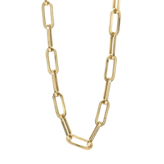 14k Yellow Gold Paperclip Link 17 Inch Chain 2.4g