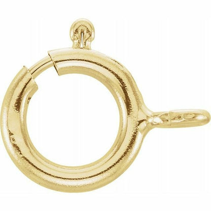 14K Yellow 6 mm Seamless Spring Ring with Open Ring