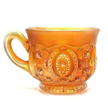 Vintage Carnival Glass Cup Iridescent Marigold Northwood