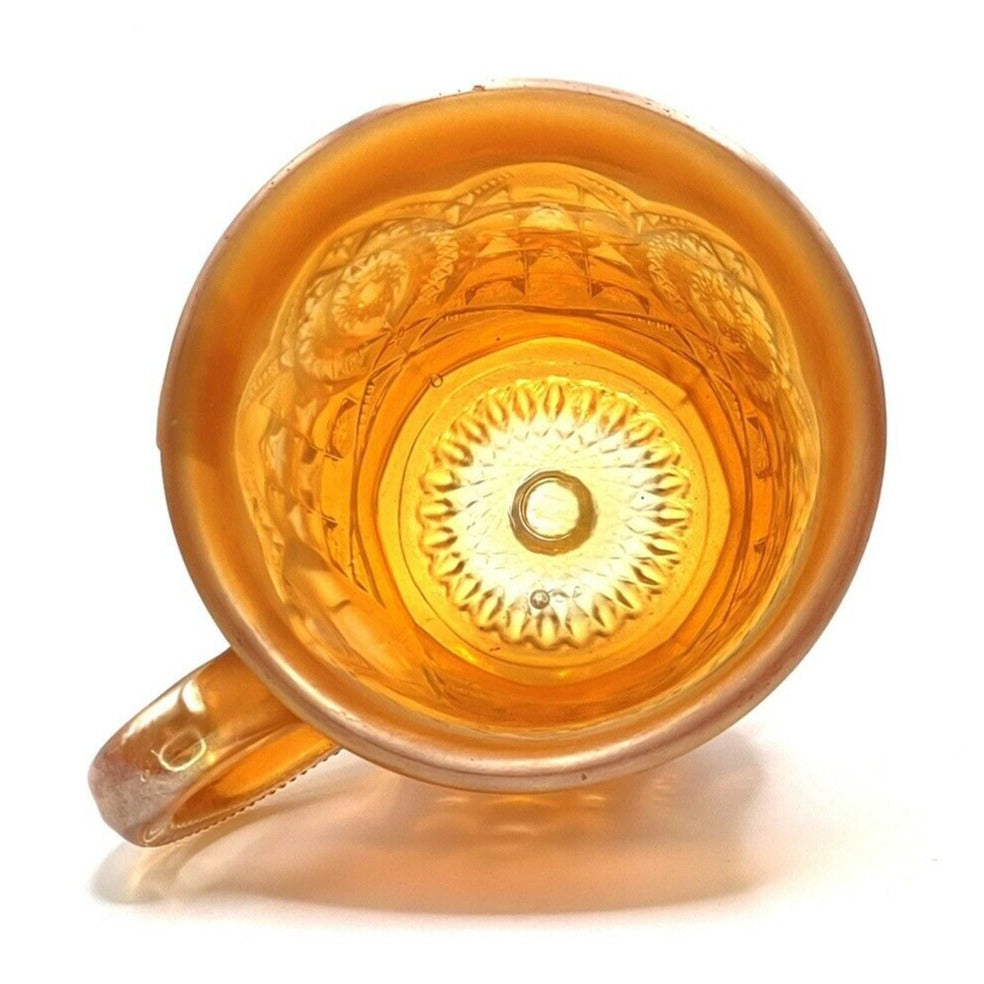 Vintage Carnival Glass Cup Iridescent Marigold Northwood