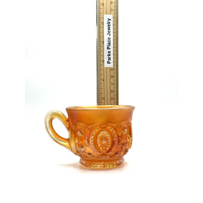 Vintage Carnival Glass Cup Iridescent Marigold Northwood