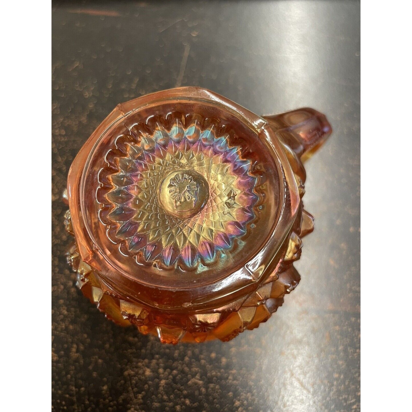 Vintage Carnival Glass Cup Iridescent Marigold Northwood