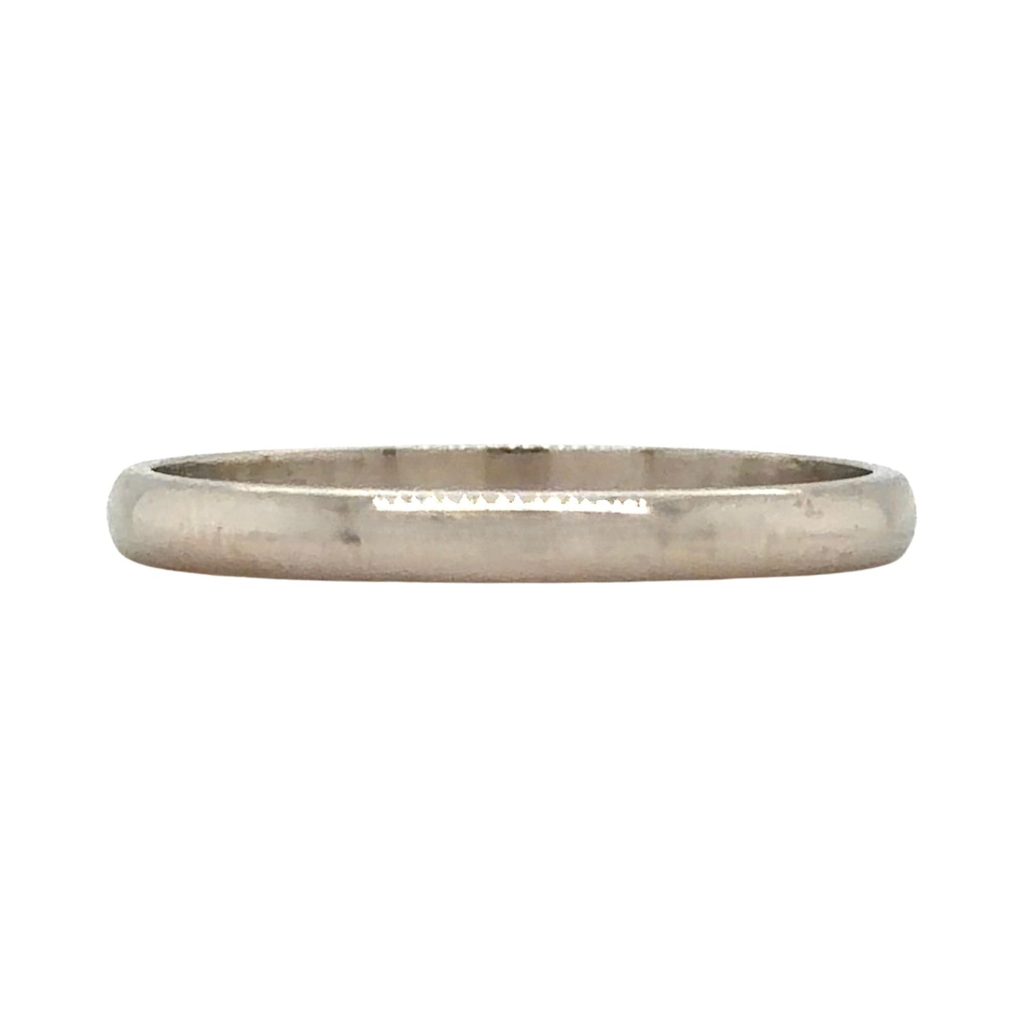 10k White Gold 2mm Wedding Band Ring 1.2g Size 6