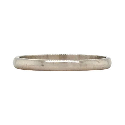 10k White Gold 2mm Wedding Band Ring 1.2g Size 6