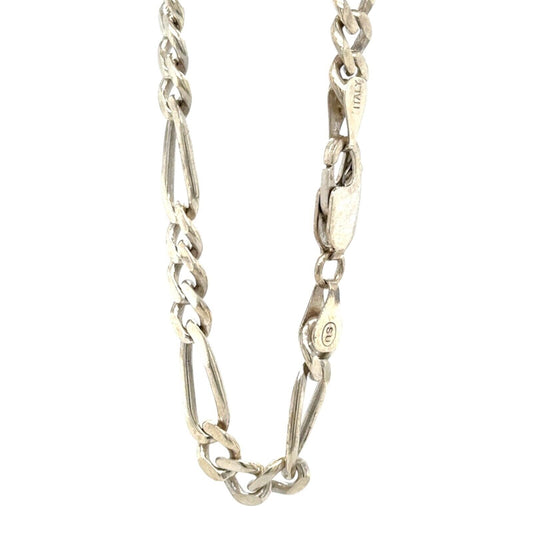 Figaro 20" Inch Sterling Silver Necklace Chain 23.7g