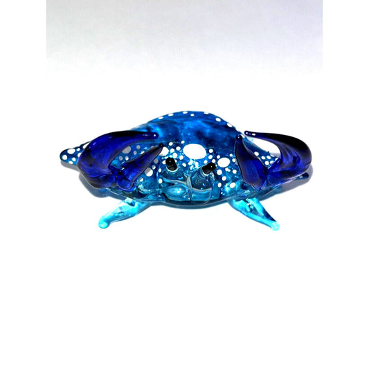 Small Miniature Crab Figurine Hand Blown Glass