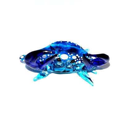 Small Miniature Crab Figurine Hand Blown Glass
