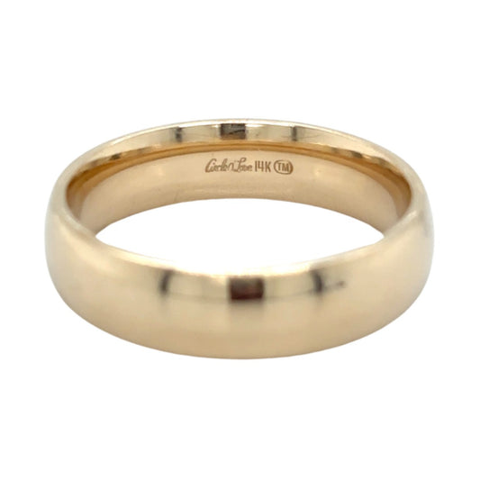 6.0mm 14k Yellow Gold Size 12 Wedding Band 10.1g