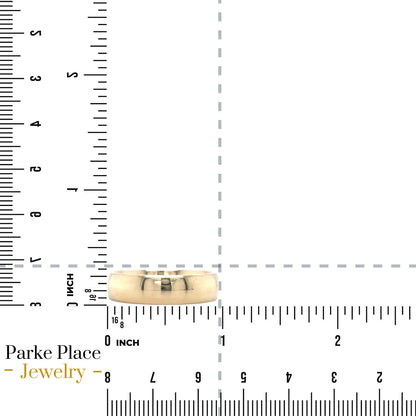 6.0mm 14k Yellow Gold Size 12 Wedding Band 10.1g