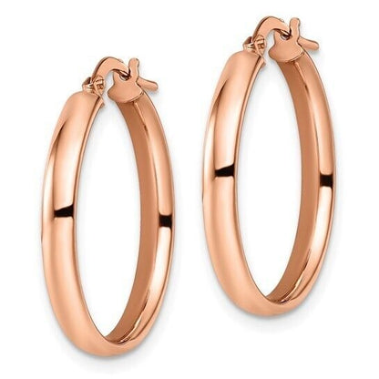 Leslie's 10K Rose Gold Polished Hoop Earrings
