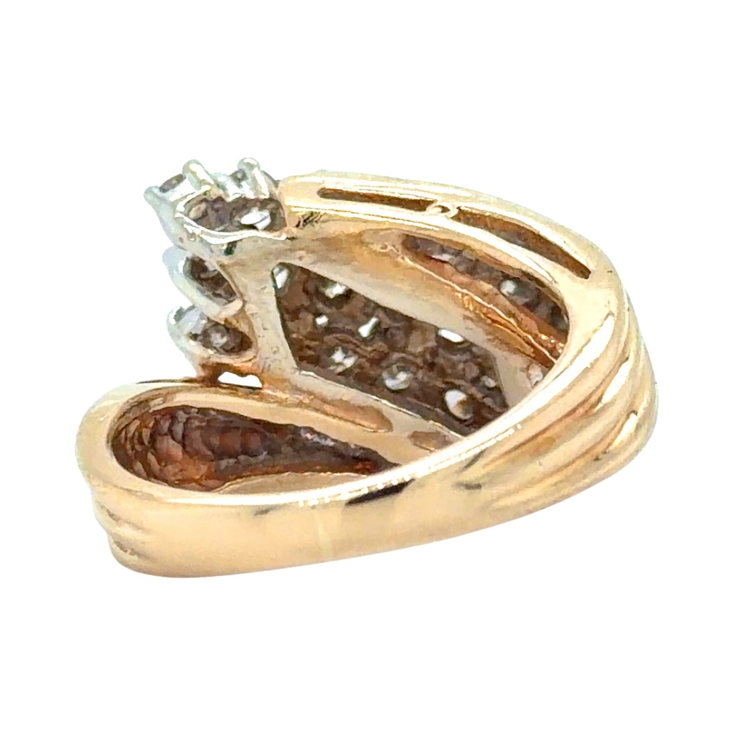 4/5ctw Diamond 14k Yellow Gold Cocktail Ring 7.7g Size 6.25
