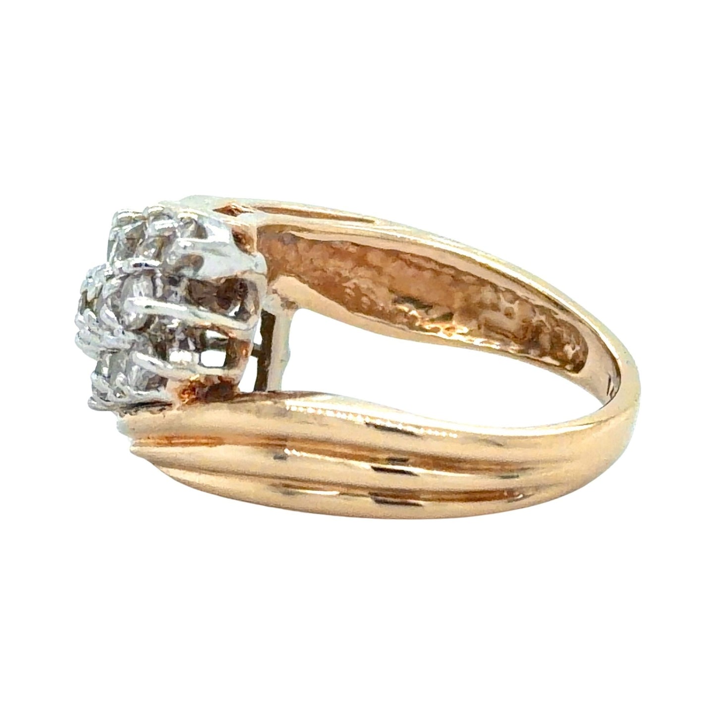 4/5ctw Diamond 14k Yellow Gold Cocktail Ring 7.7g Size 6.25