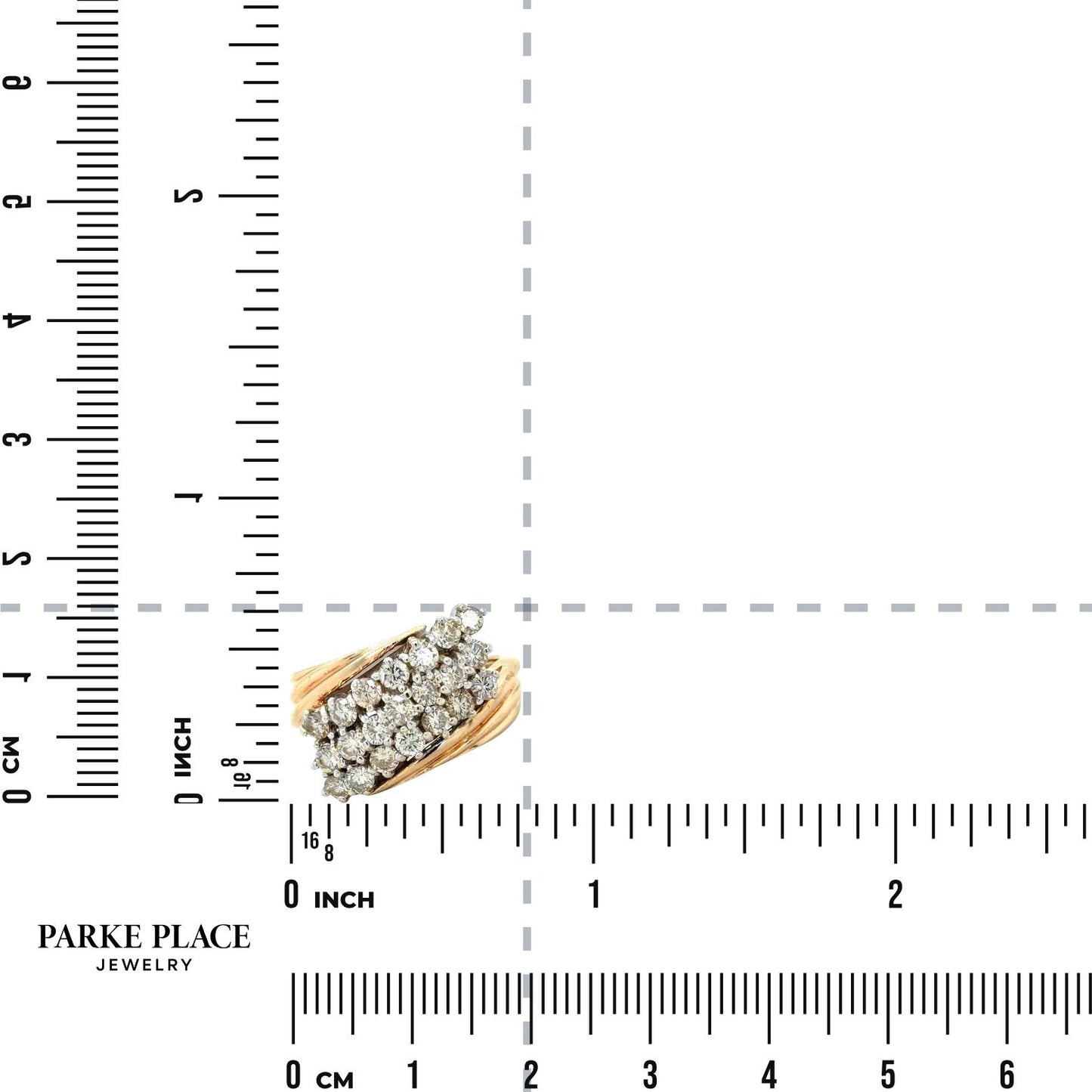 4/5ctw Diamond 14k Yellow Gold Cocktail Ring 7.7g Size 6.25