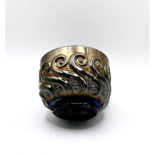 Vintage Carnival Glass Dugan "S-Repeat" Punch Cup Amethyst Iridescent