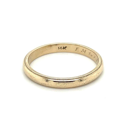 3mm Wedding Band Ring 14K Yellow Gold 3.5g Size 9.5