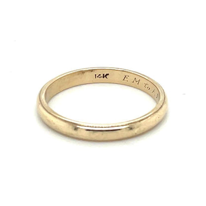 3mm Wedding Band Ring 14K Yellow Gold 3.5g Size 9.5