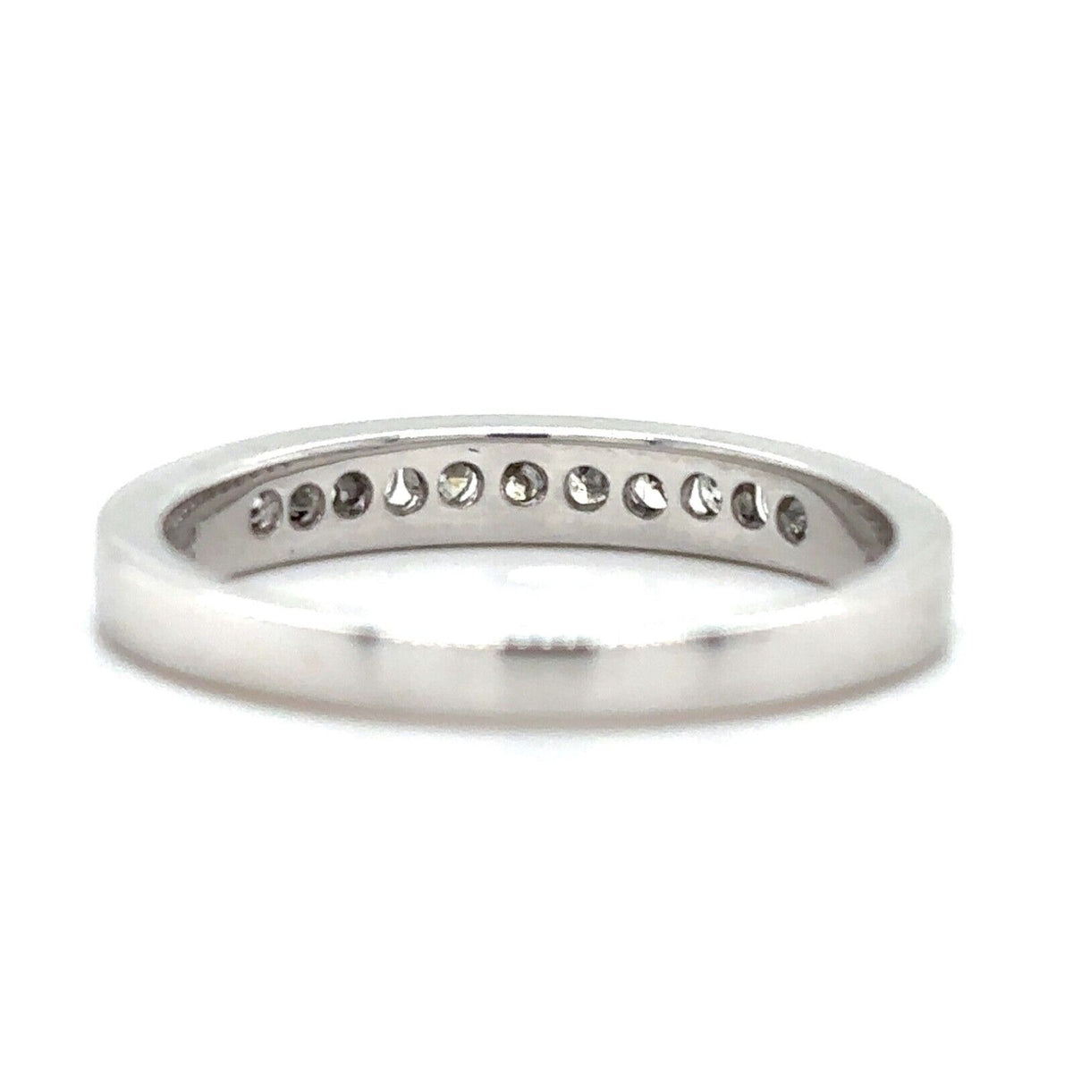 1/10ctw Diamond 14k White Gold Band Ring 2.5g Size 6.75