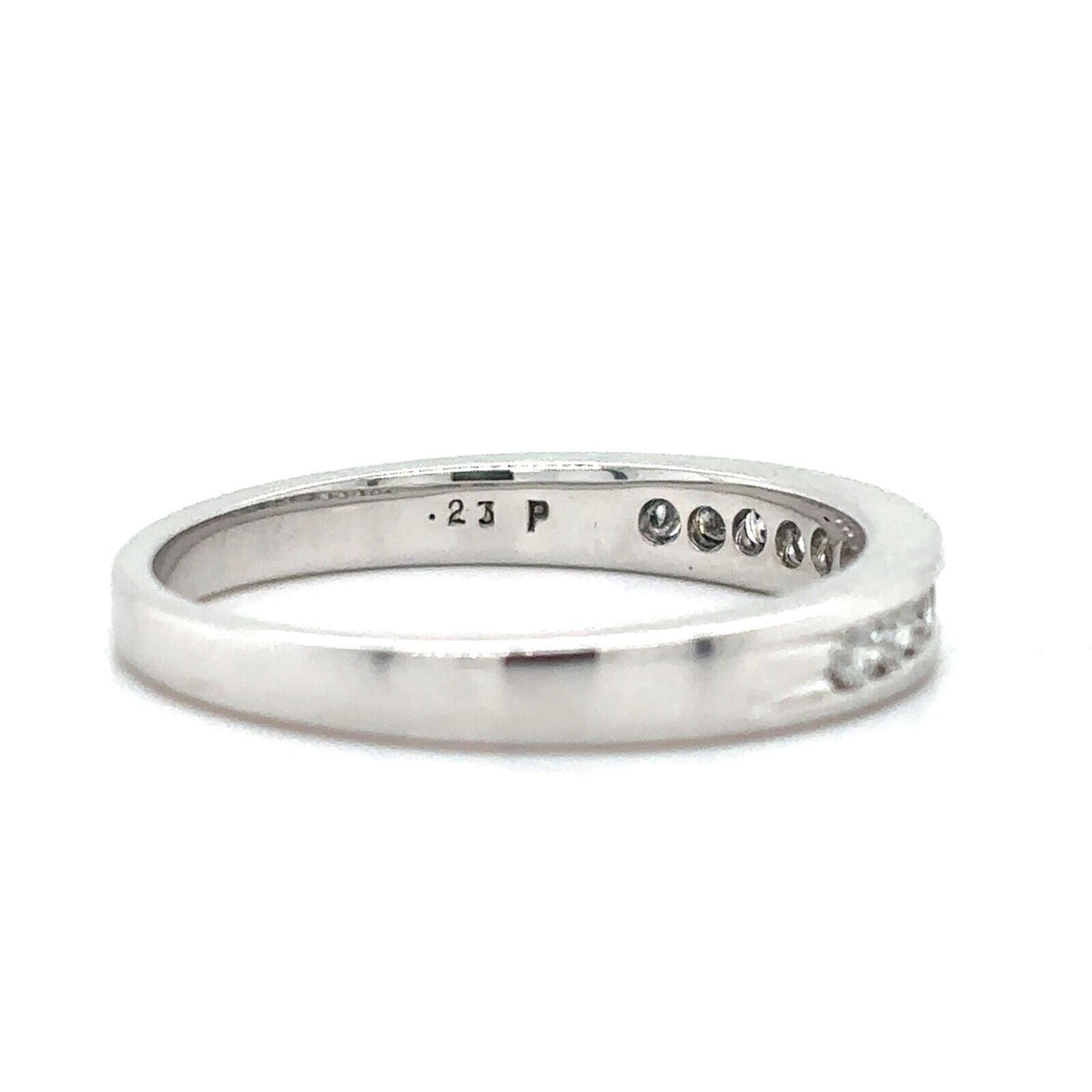 1/10ctw Diamond 14k White Gold Band Ring 2.5g Size 6.75