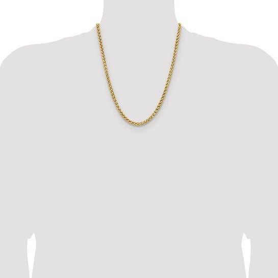 Chisel Stainless Steel Yellow IP-plated 5mm 22 inch Wheat Chain
