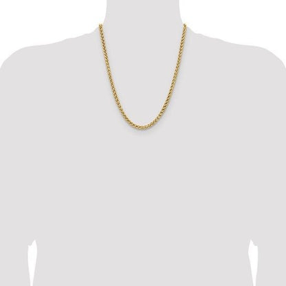 Chisel Stainless Steel Yellow IP-plated 5mm 22 inch Wheat Chain