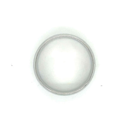 7.4mm Wedding Band Ring REAL Solid 10K White Gold 5.5 g Size 7.25