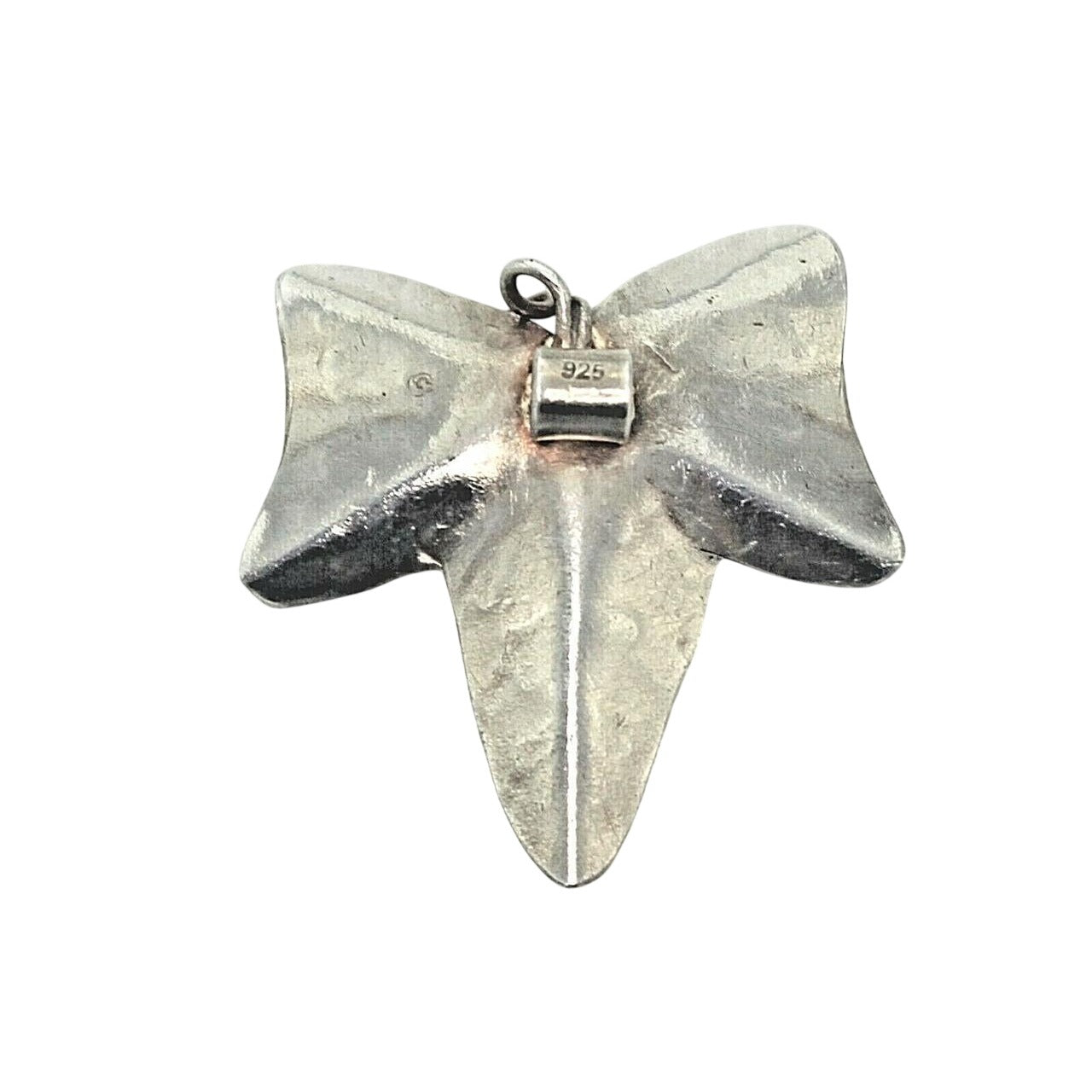 Vintage Solid .925 Sterling Silver Floral Pendant 7.4g Leaf Design