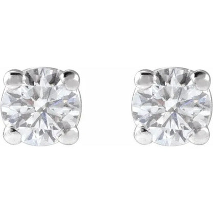 14k White Gold 1/5 CTW Lab-Grown Diamond Stud Earrings