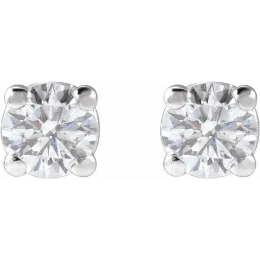 14k White Gold 1/5 CTW Lab-Grown Diamond Stud Earrings