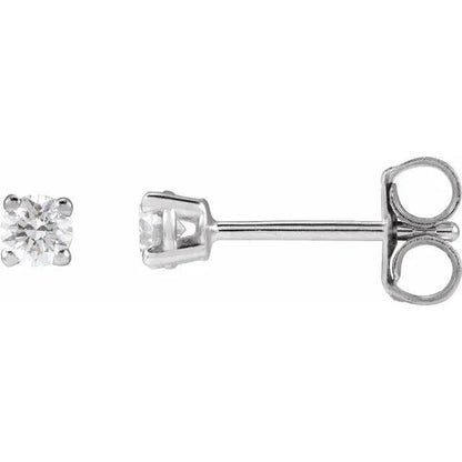 14k White Gold 1/5 CTW Lab-Grown Diamond Stud Earrings