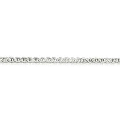 925 Sterling Silver 3.1mm Flat Anchor Chain Necklace 20 Inches