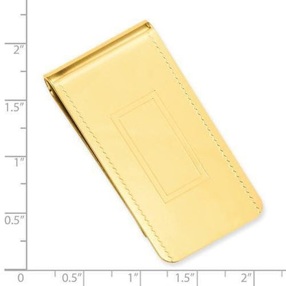 Gold-Plated Kelly Waters Money Clip With Sleek Design For Bills & Cards