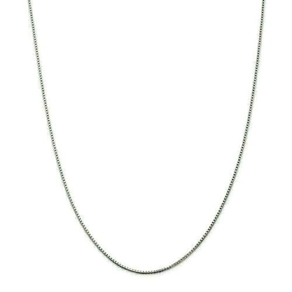 Sterling Silver 925 1.25mm Box Chain Necklace 22 Inch Italian Made