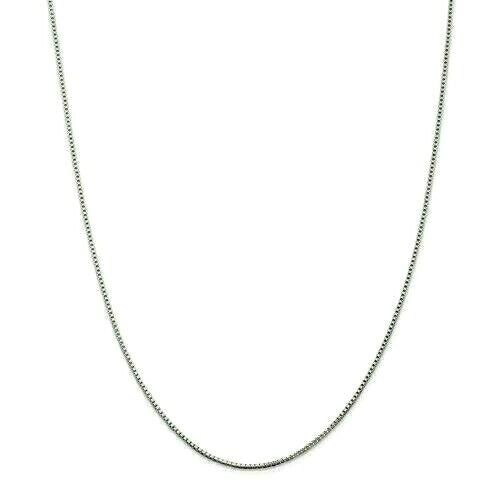 Sterling Silver 925 1.25mm Box Chain Necklace 22 Inch Italian Made