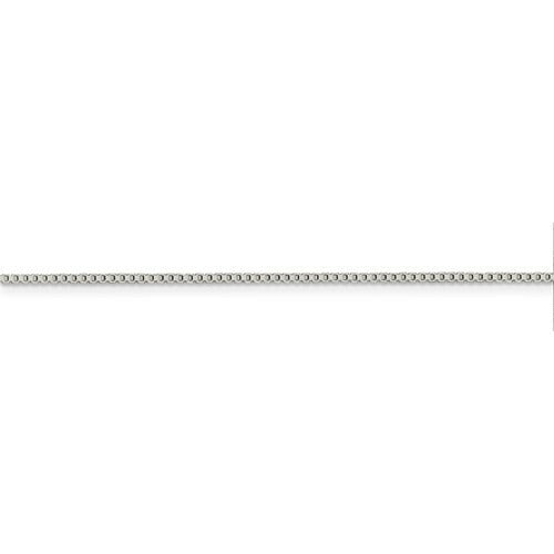 Sterling Silver 925 1.25mm Box Chain Necklace 22 Inch Italian Made