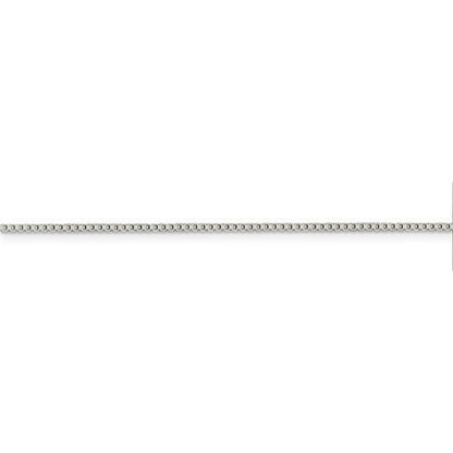 Sterling Silver 925 1.25mm Box Chain Necklace 22 Inch Italian Made