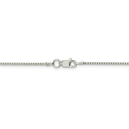 Sterling Silver 925 1.25mm Box Chain Necklace 22 Inch Italian Made