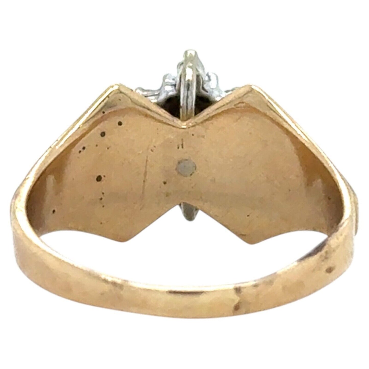 1/3ctw Diamond Cluster 10k Yellow Gold Ring 4.3g Size 8.25