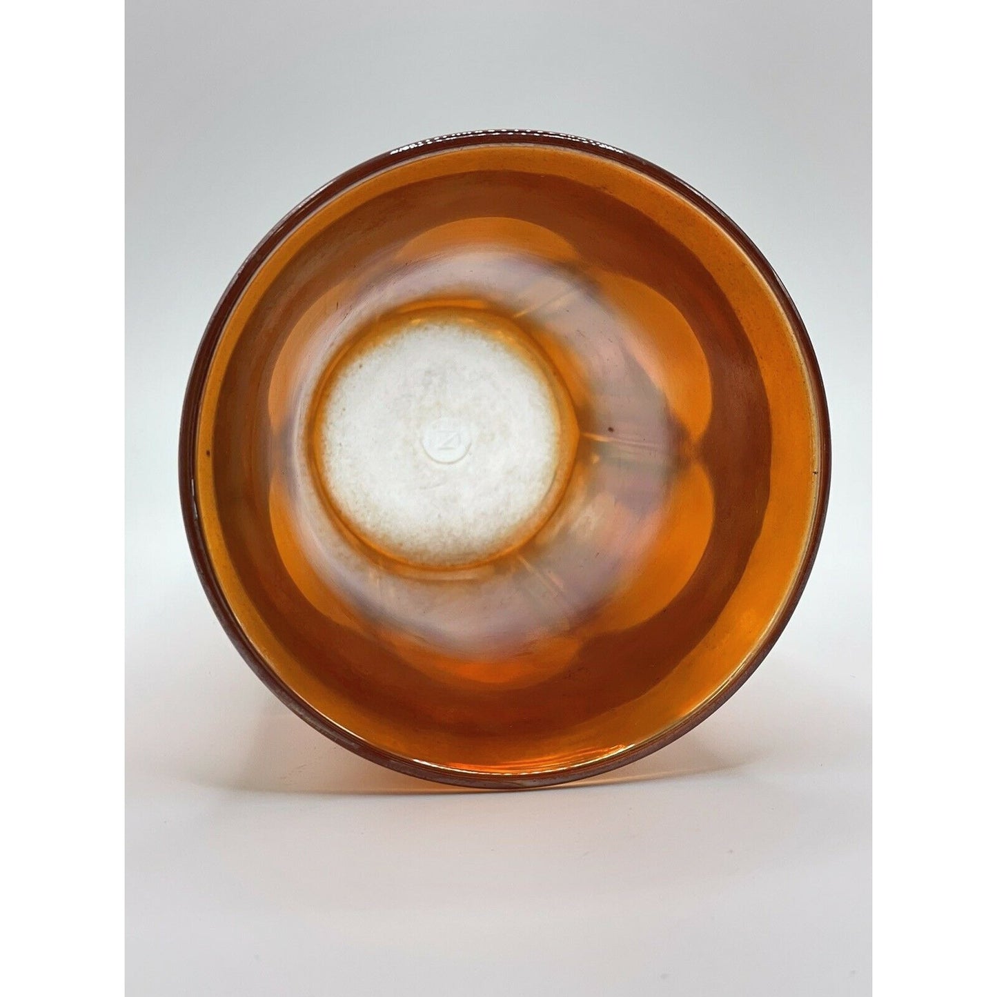 Vintage Northwood Carnival Glass Cup Iridescent Tumblr Water Marigold Orange