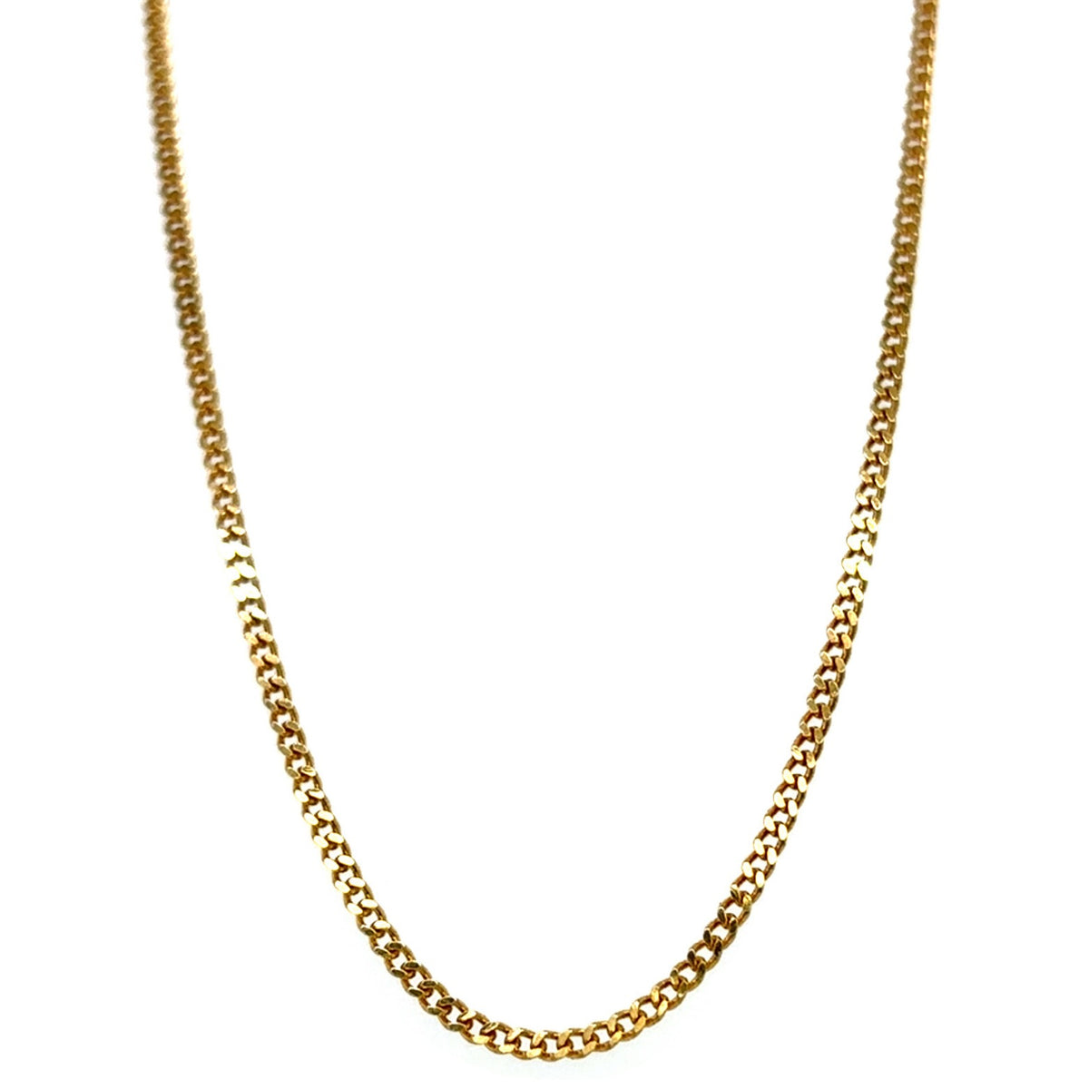 14k Yellow Gold 1.4mm 18 inch Flat Curb Chain 3.1g