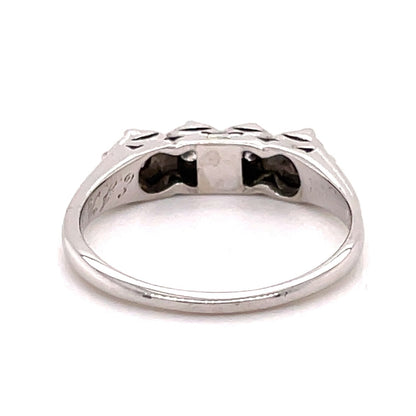 1/2ctw Diamond 14k White Gold Band Ring 2.6g Size 6.5
