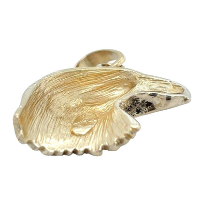 14k Yellow Gold Bald Eagle Head Pendant 6.8g