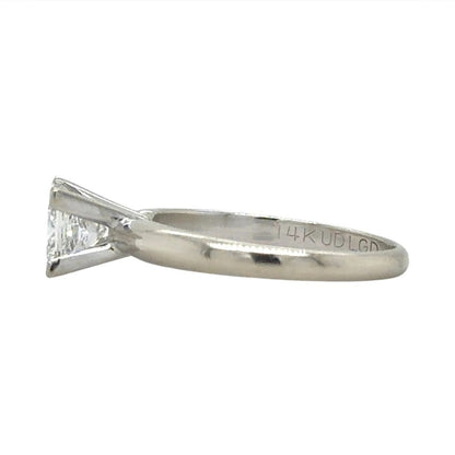 3/4ct Lab-Grown Princess Diamond 14k White Gold Ring 2g Size 4.75