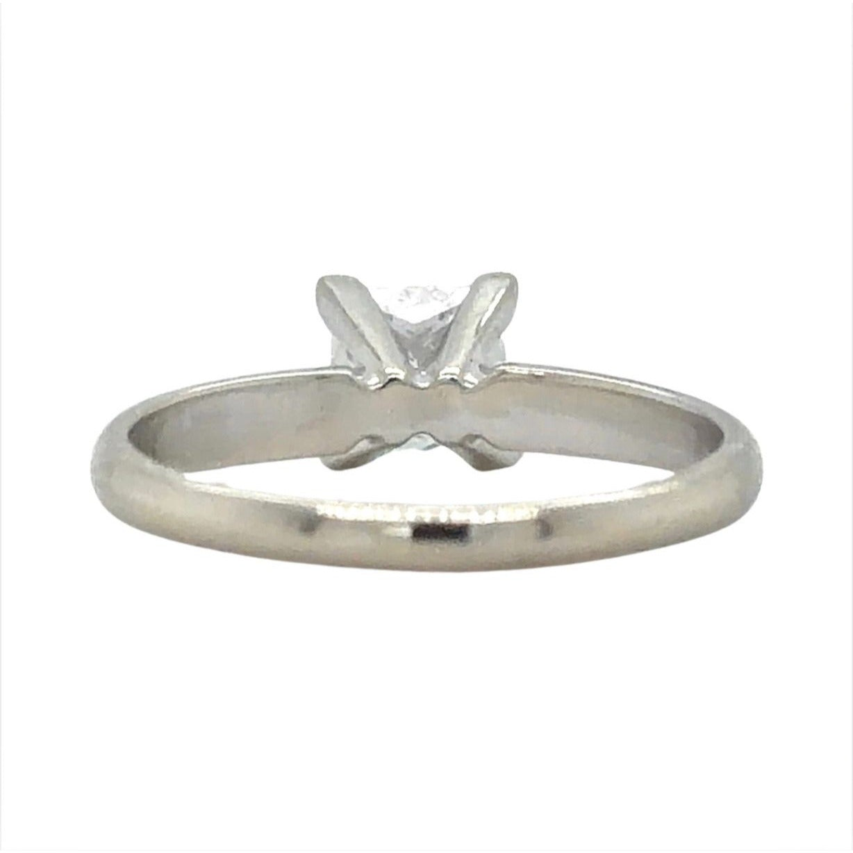 3/4ct Lab-Grown Princess Diamond 14k White Gold Ring 2g Size 4.75