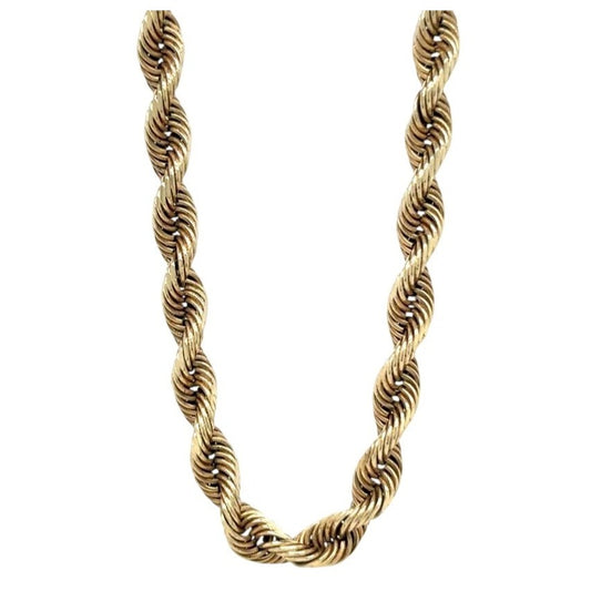 2.7mm 10k Yellow Gold 24 inch Rope Chain 10.8g