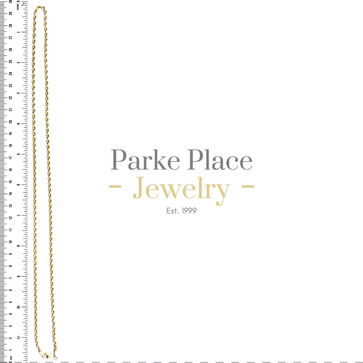 2.7mm 10k Yellow Gold 24 inch Rope Chain 10.8g