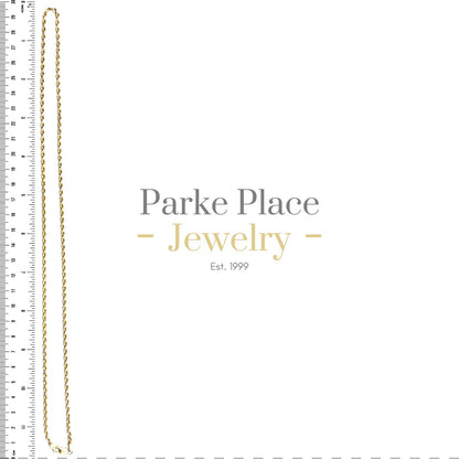 2.7mm 10k Yellow Gold 24 inch Rope Chain 10.8g