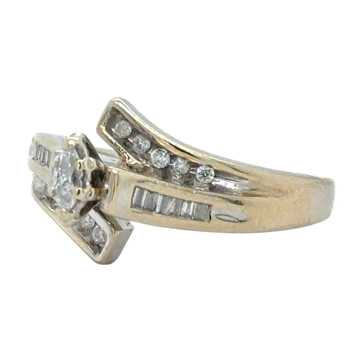 1/3ctw Diamond 14k White Gold Ring 5.0g Size 8