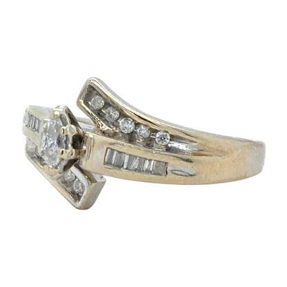 1/3ctw Diamond 14k White Gold Ring 5.0g Size 8